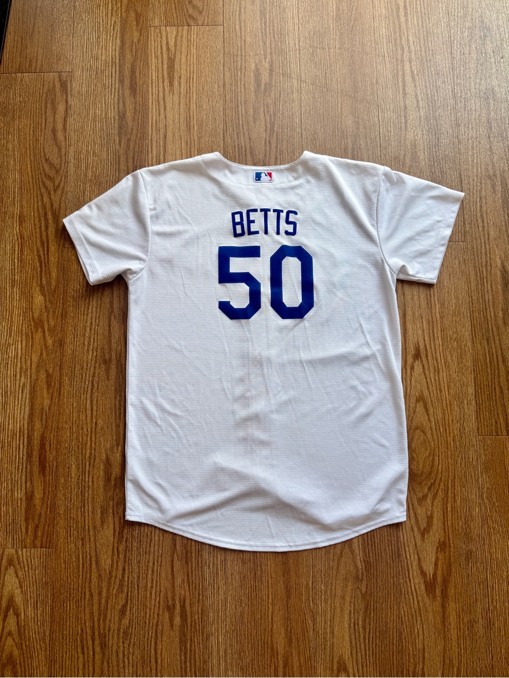 Nike LA Dodgers Mookie Betts White & Royal Blue Baseball Jersey Youth XL
